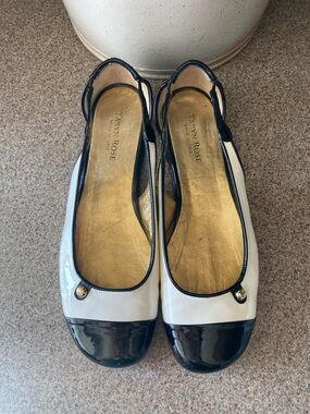 Taryn Rose Cap-Toe Slingback Flats